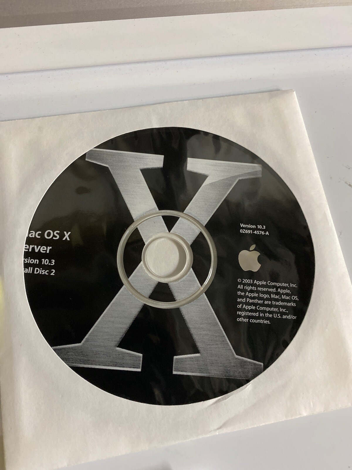 Apple Mac OS X Server 10.3 Panther Three Disk Set, SN Shown, See Details