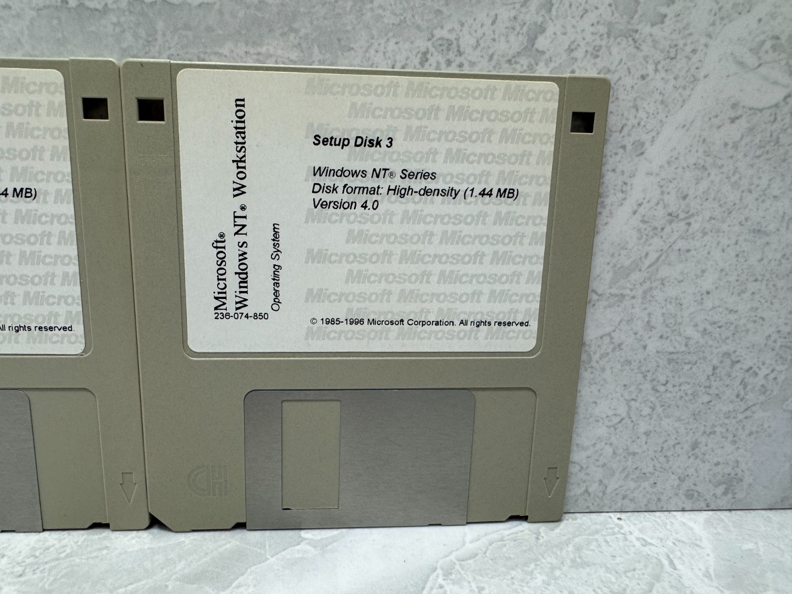 Microsoft Windows NT Workstation 4.0 Setup Disks 1–3 • Original 3.5″ Floppy Disk