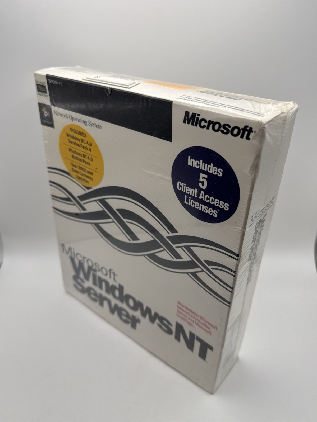 Microsoft Windows NT Server 4.0 Sealed Box w/ 5 Client Access Licenses