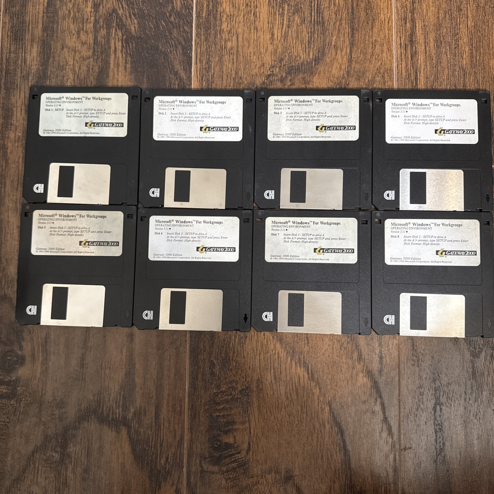 Microsoft Windows for Workgroups Version 3.11 • 3.5″ Floppy Gateway2000 8 Disk