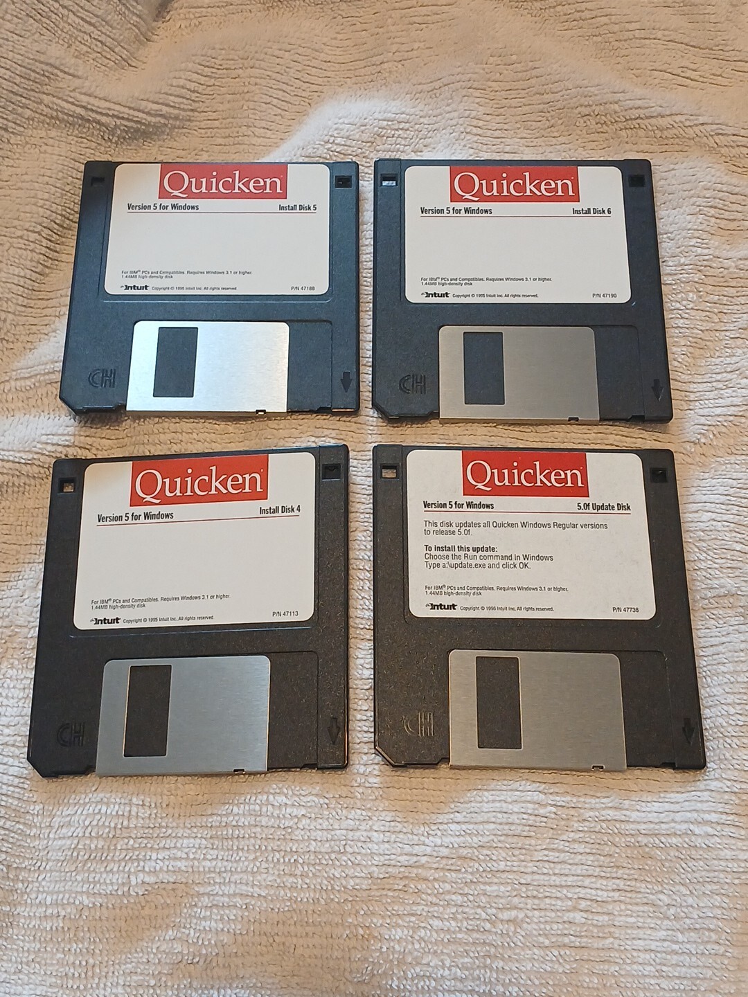 Vintage Quicken Deluxe For Windows 3.5 Floppy Disks Random Disk Lot Of 8