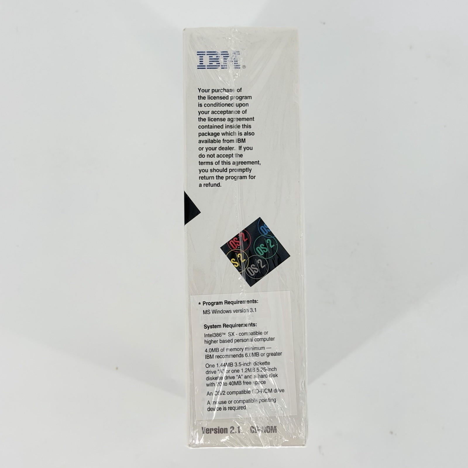 IBM OS/2 for Windows Version 2.1 CD-ROM Sealed Vintage PC Software Windows 3.1