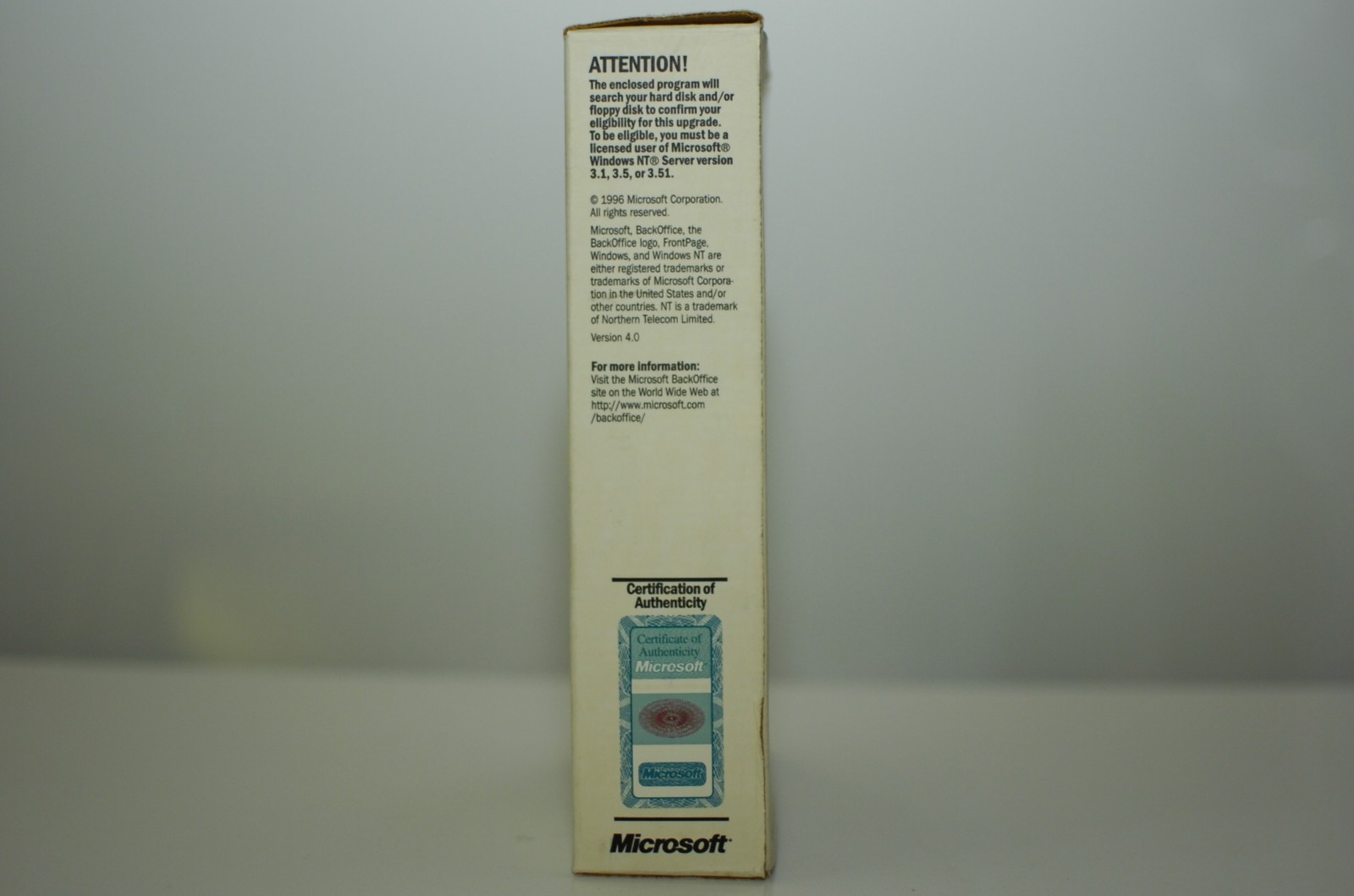 Windows NT Server 4.0 Upgrade with 10 CALs on CD-ROM and Floppy Disk Boxed!