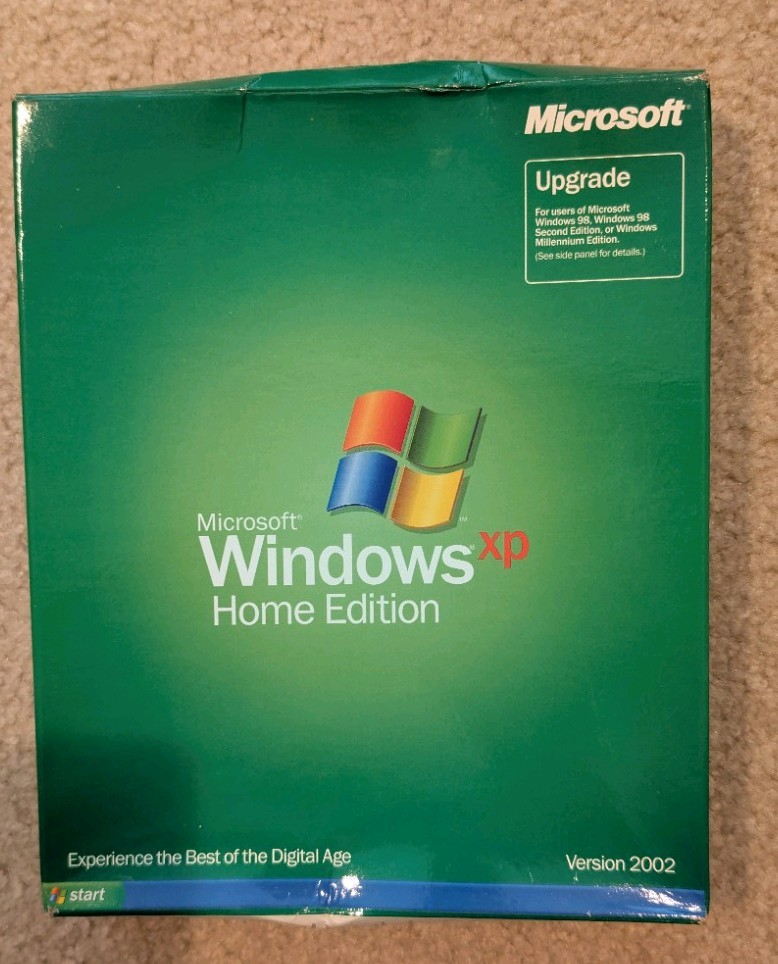Windows XP Home Edition Upgrade 2002 with Product Key and Disc Complete