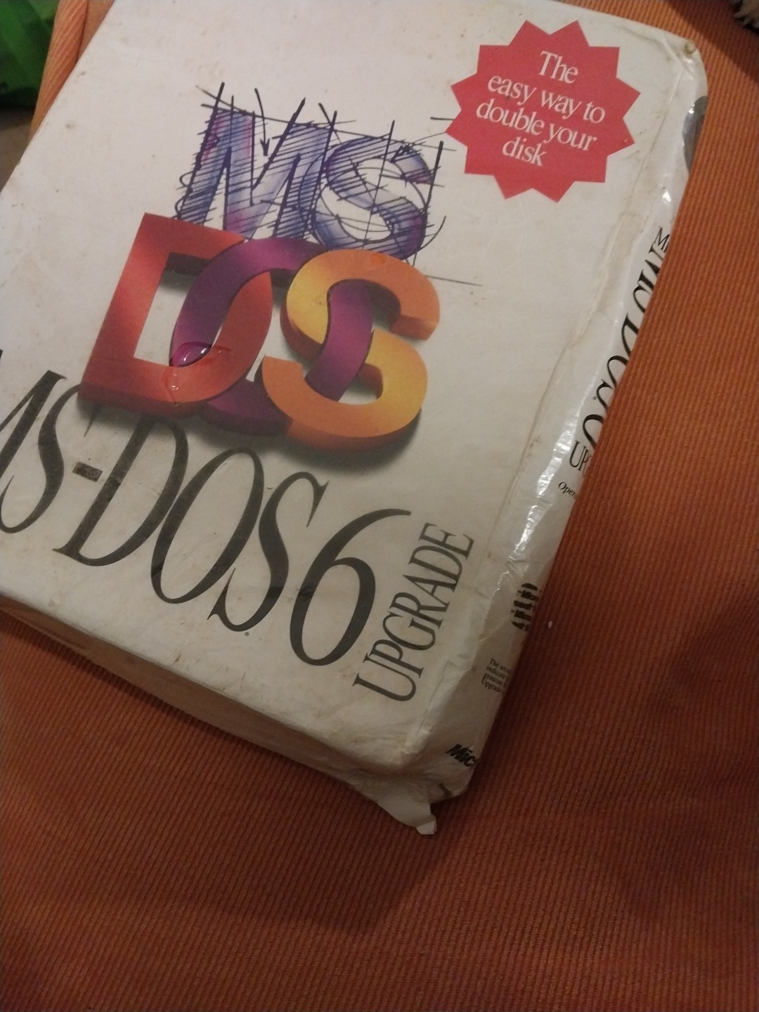 Microsoft MS-DOS 6 Upgrade. Vintage, New Sealed Retail pkg. 3.5″ disks.