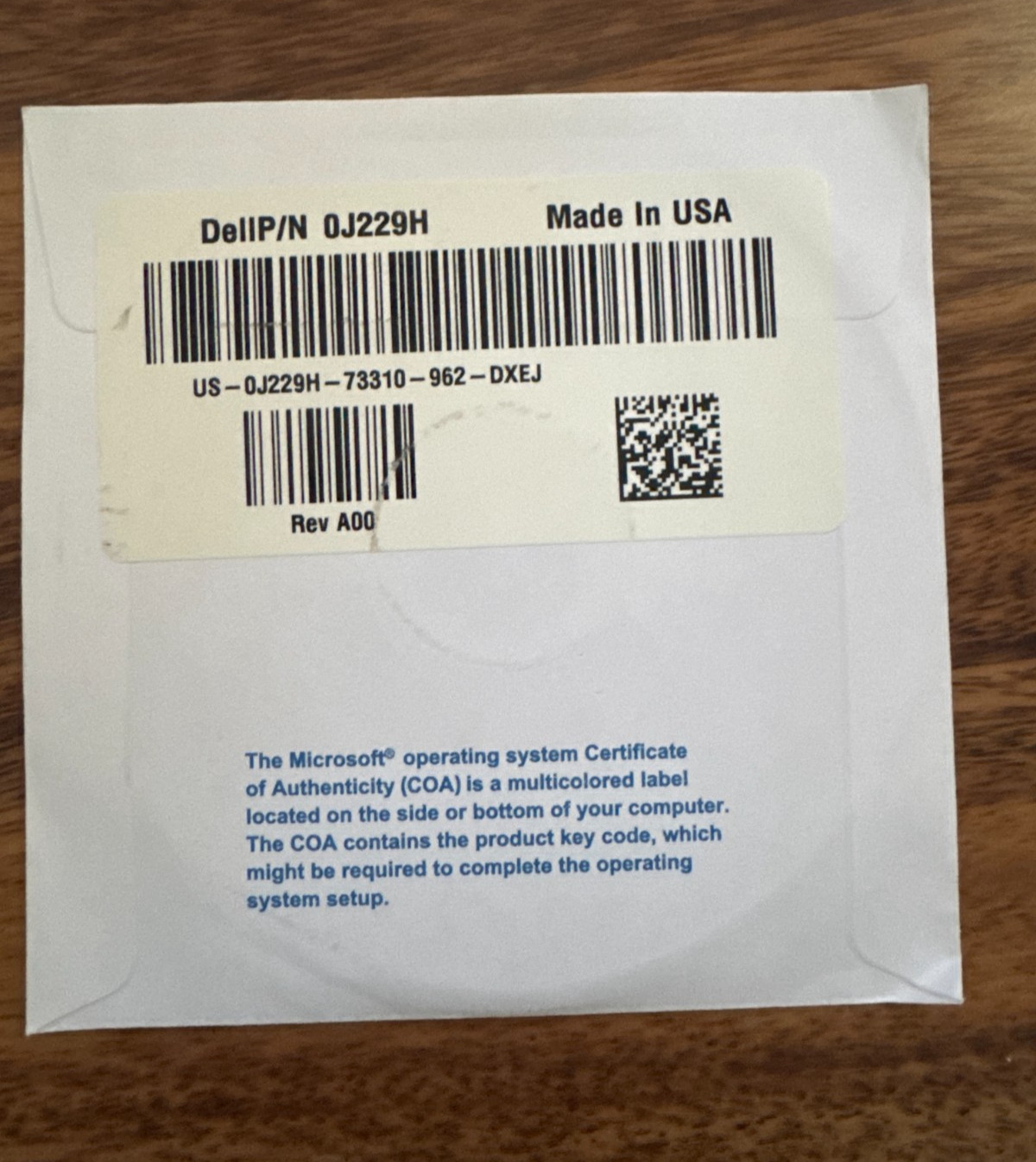 Dell Windows Vista Business 32BIT SP1 Reinstallation Disc – Sealed