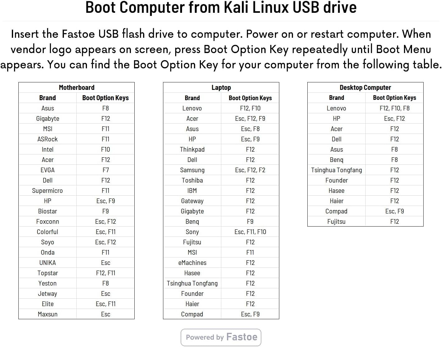 Kali Linux 64-bit Bootable Live USB Flash Drive