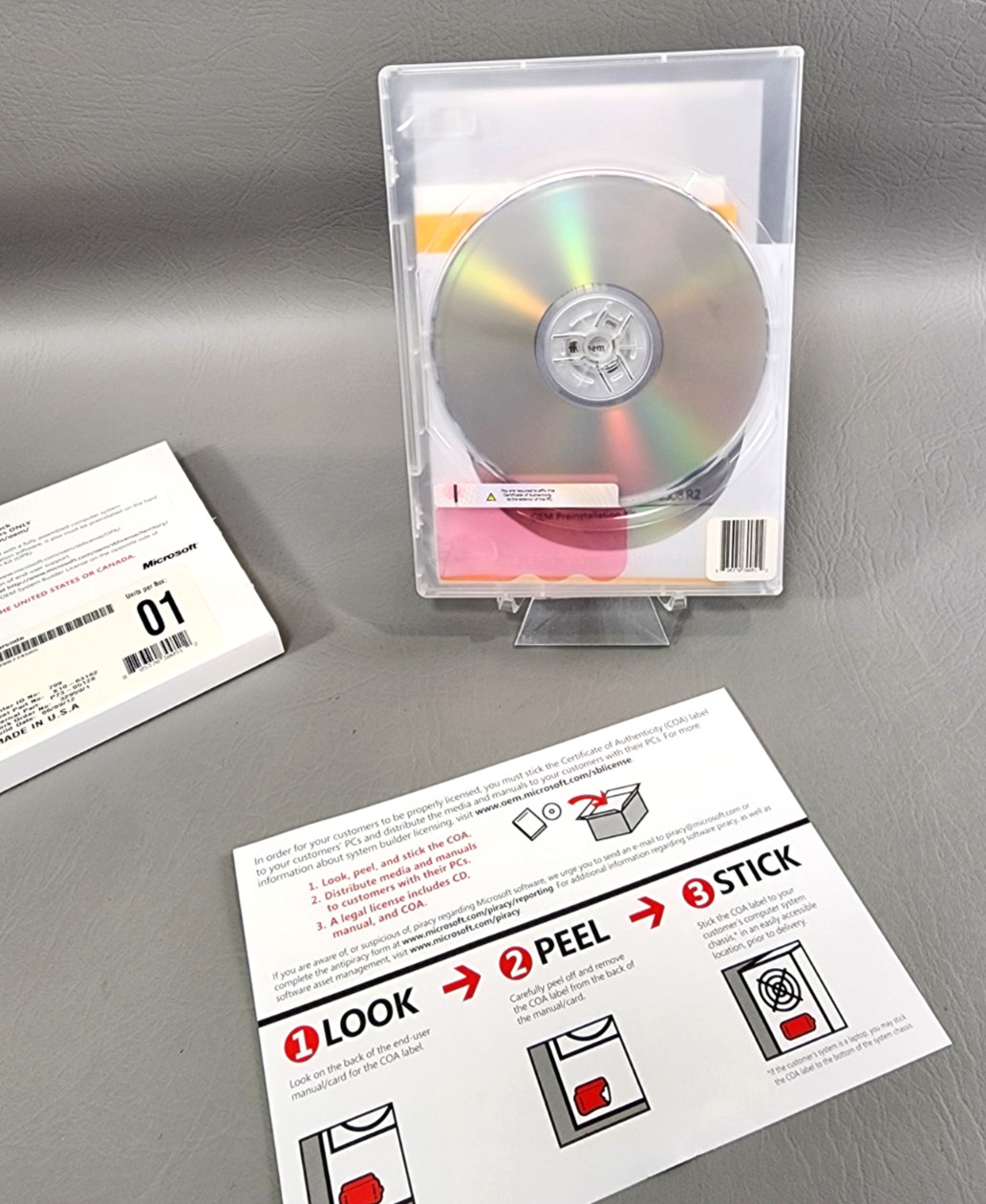 Microsoft Windows Server 2008 R2 Standard SP1 x64 OEM DVD Media | No Key Code