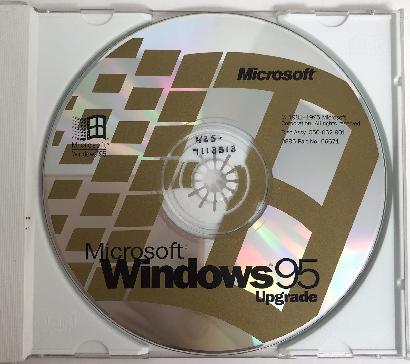 Microsoft Windows 95 Upgrade Big Box Software with CD-ROM, Product Key, Manual