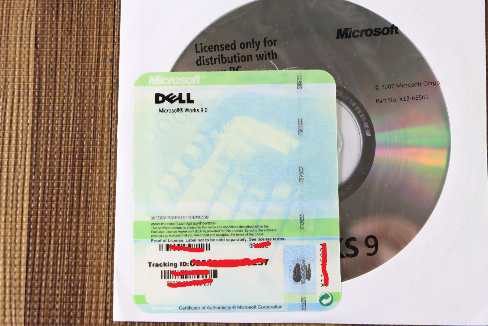Dell Microsoft Works 9.0 Installation CD Disc Software Made in USA
