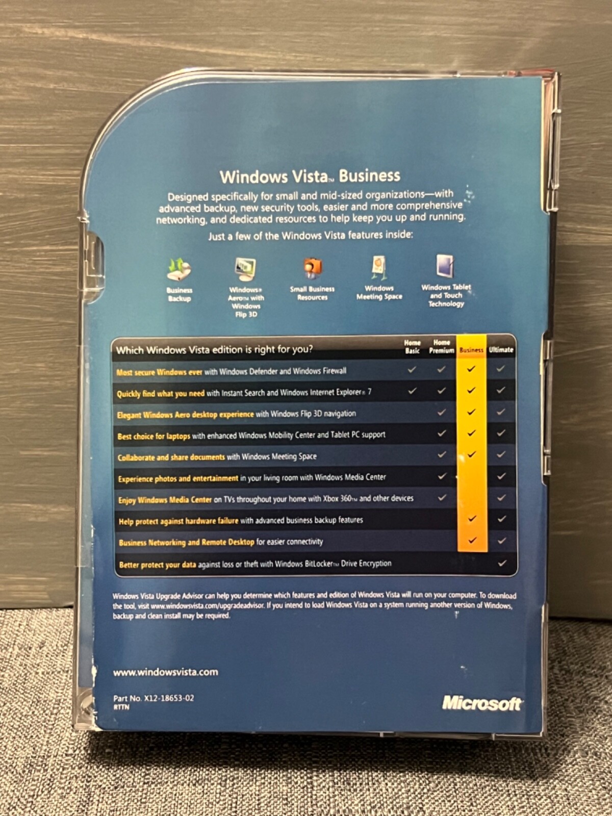 Microsoft Windows 7 Professional Upgrade & Windows Vista Business 32-Bit