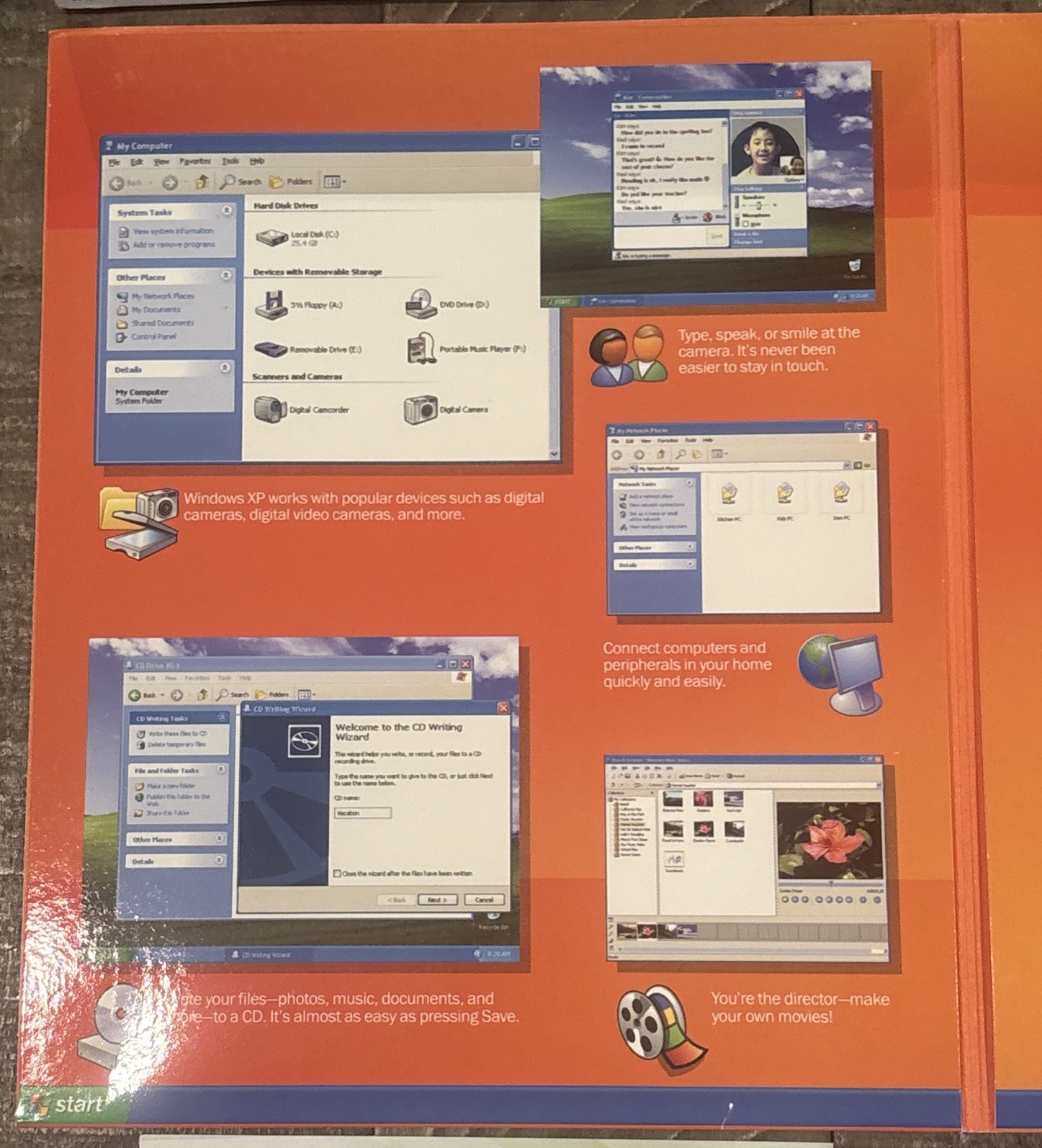 Vintage 2002 Microsoft Windows XP Home Edition Upgrade CD SP1 Full Retail Box!