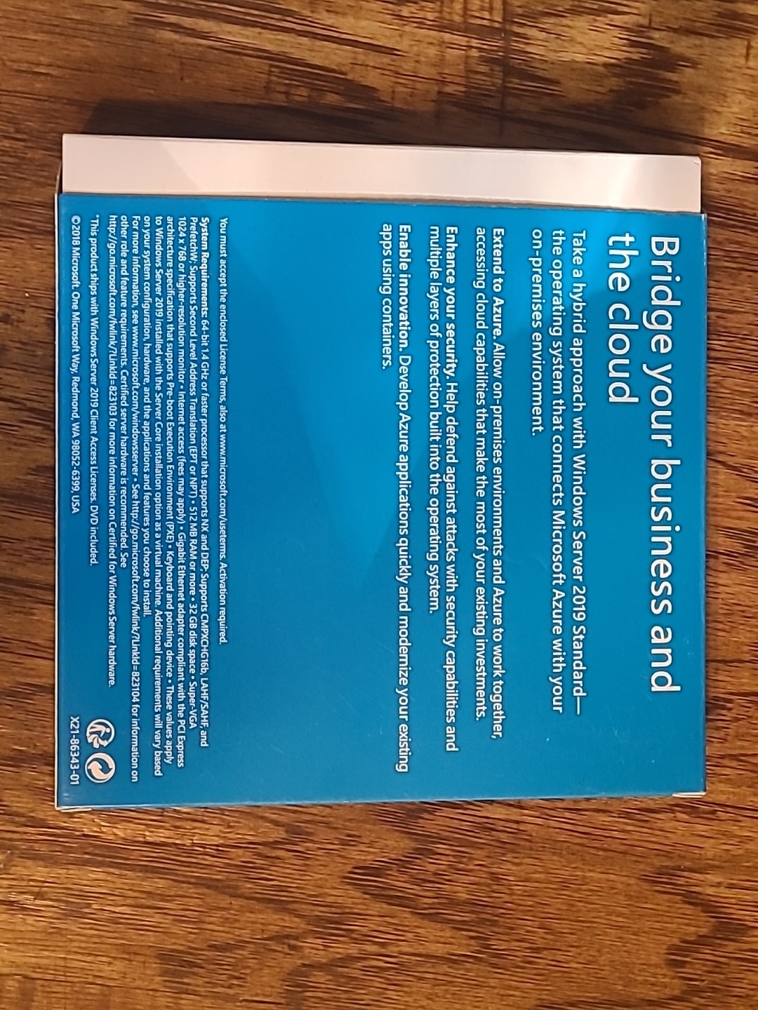 Windows Server 2019 Standard Box Pack – 1 Server License (5 CAL)