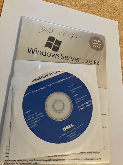 Dell Windows Server 2003 R2 DVD System Recovery Media Software 2-disc set