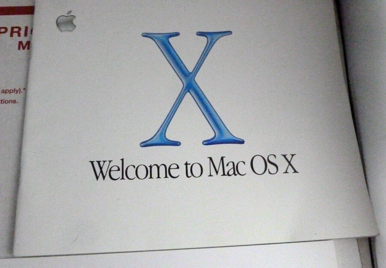 Apple Mac OS X Version 10.0 Macintosh Operating System iMac iBook