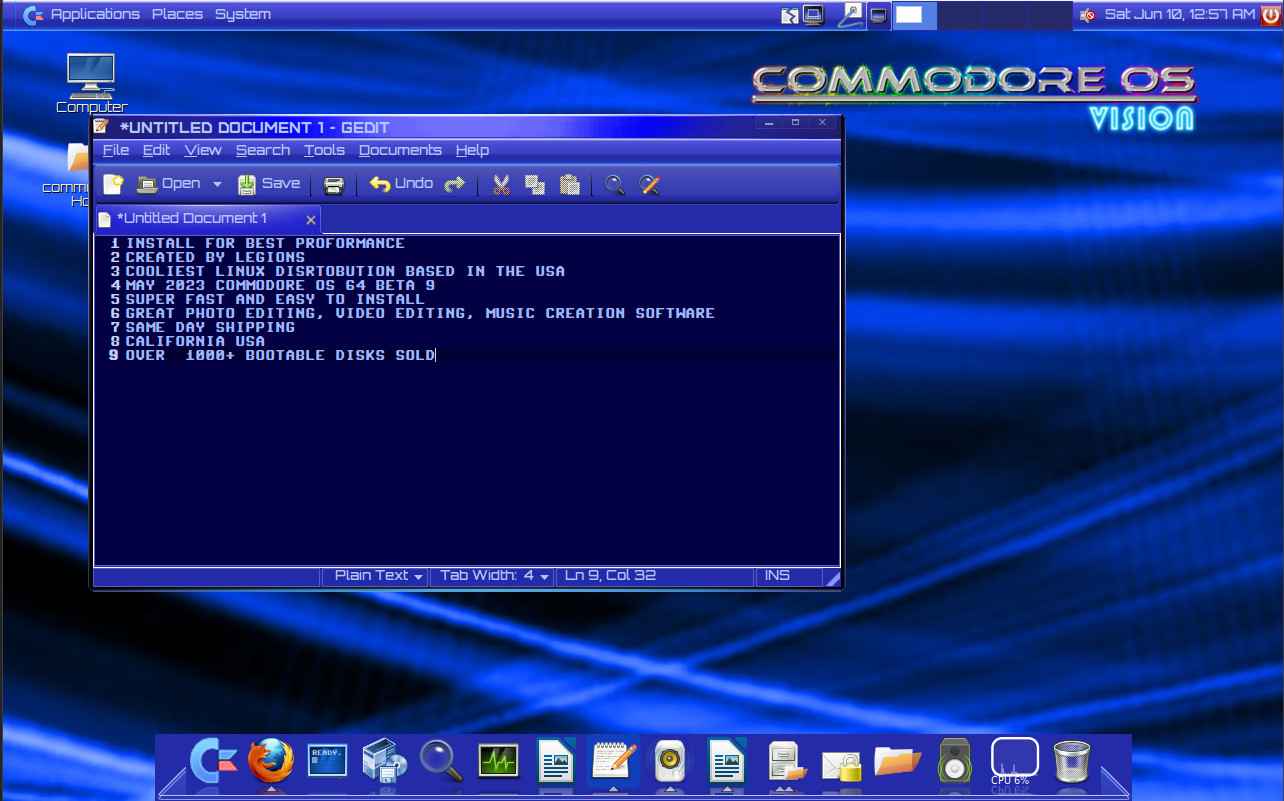 Commodore OS Vision 64 Beta9 Live Installer 2 DVD Set June 2023 USA SELLER