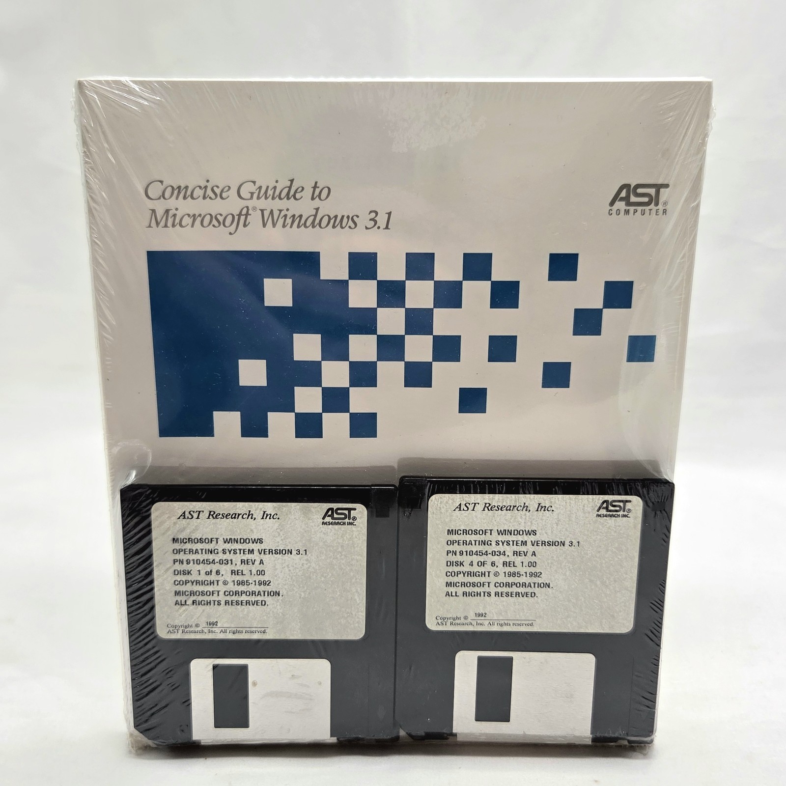 Microsoft Windows 3.1 Operating System AST Research 3.5″ Floppy Disk 1992