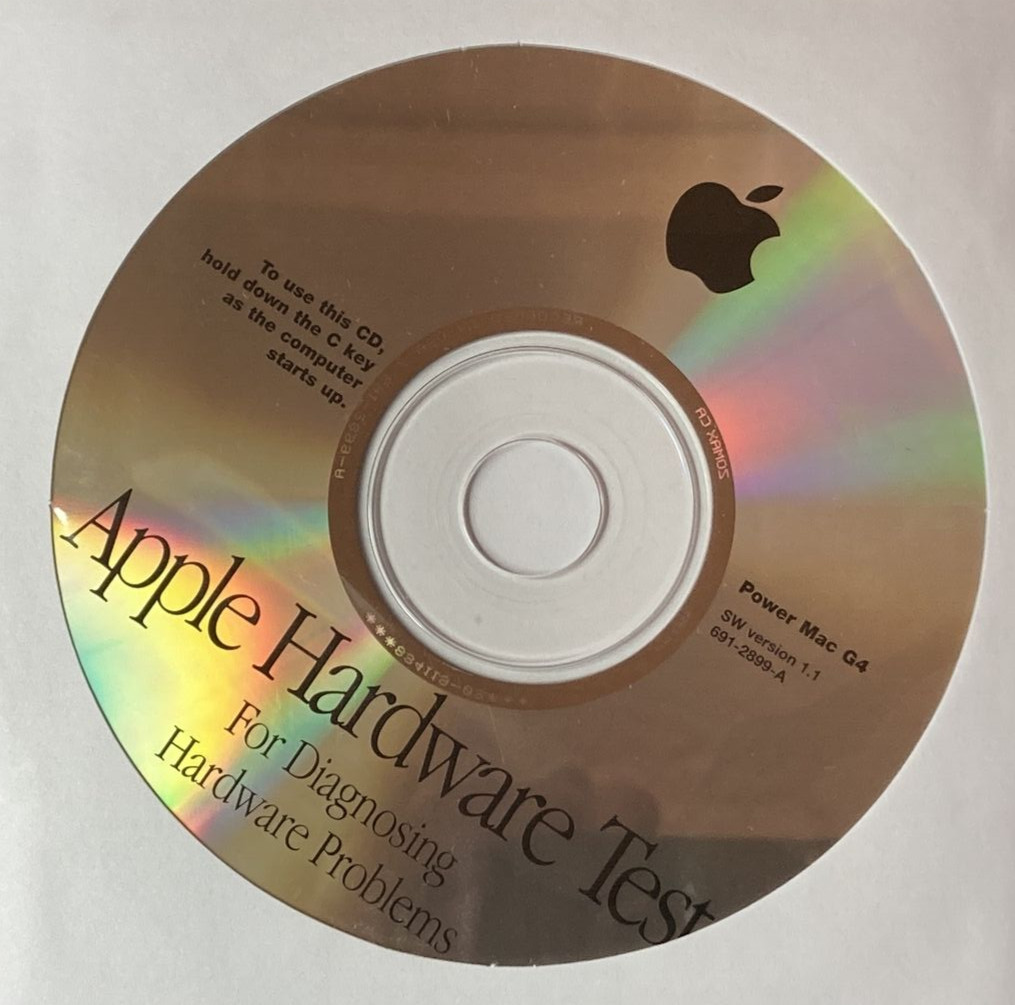 Apple Hardware Test CD Disc for Power Mac G4 SW Version 1.1