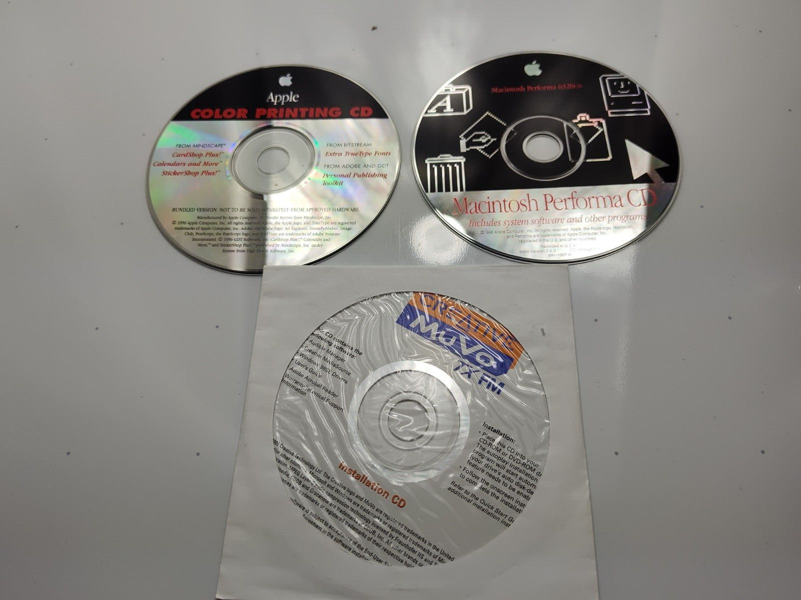 Apple Macintosh CD s Install, Hardware Test, Software Restore, Application, Perf