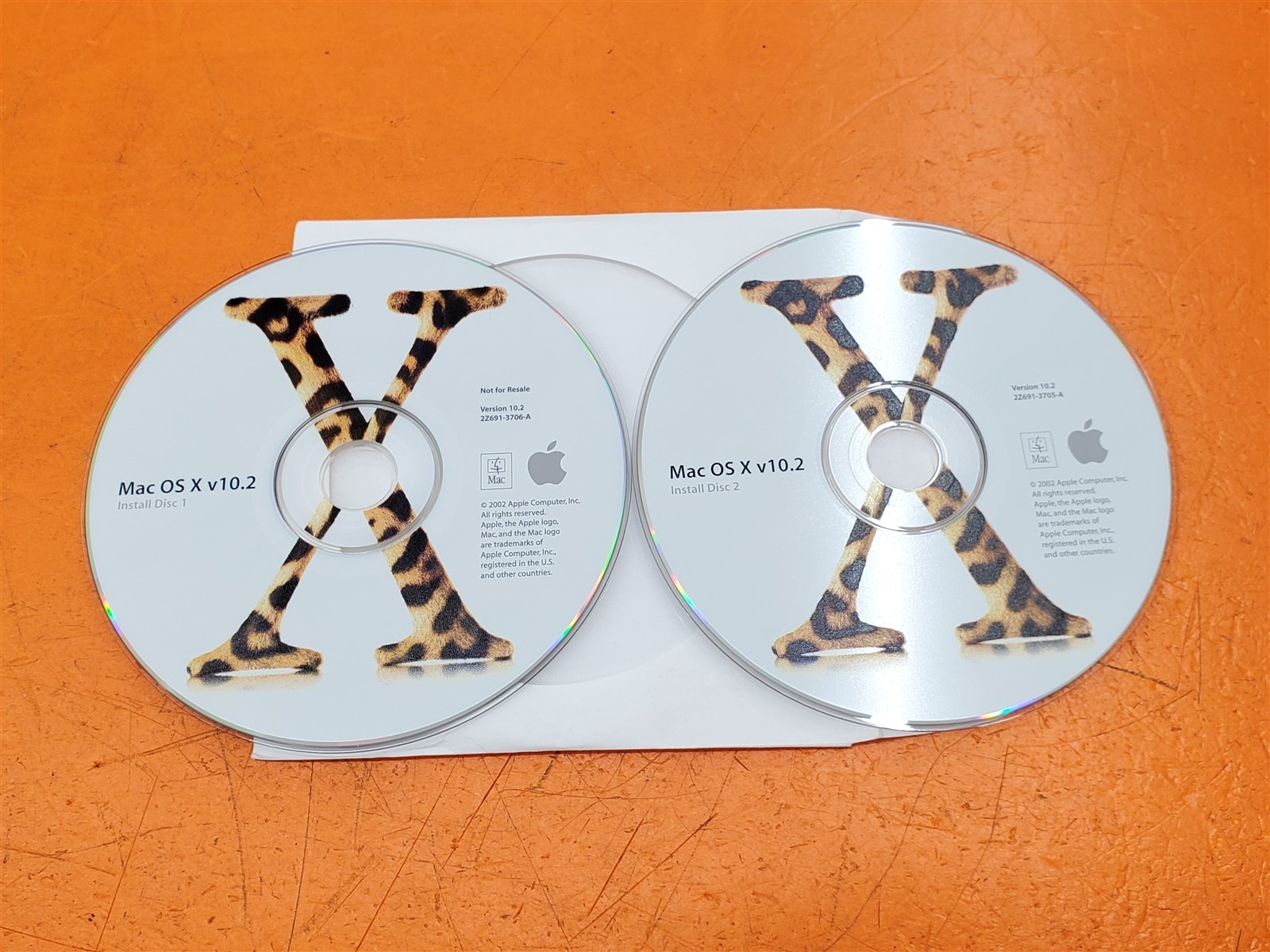 ⭐️⭐️⭐️⭐️⭐️ 2002 Apple Mac OS X v10.2 Install Software 2Z691-3706-A 2Z691-3705-A
