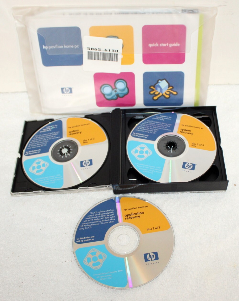 HP XG836R Pavilion Windows 2000 ME Recovery Discs w/ Unopened Setup Package