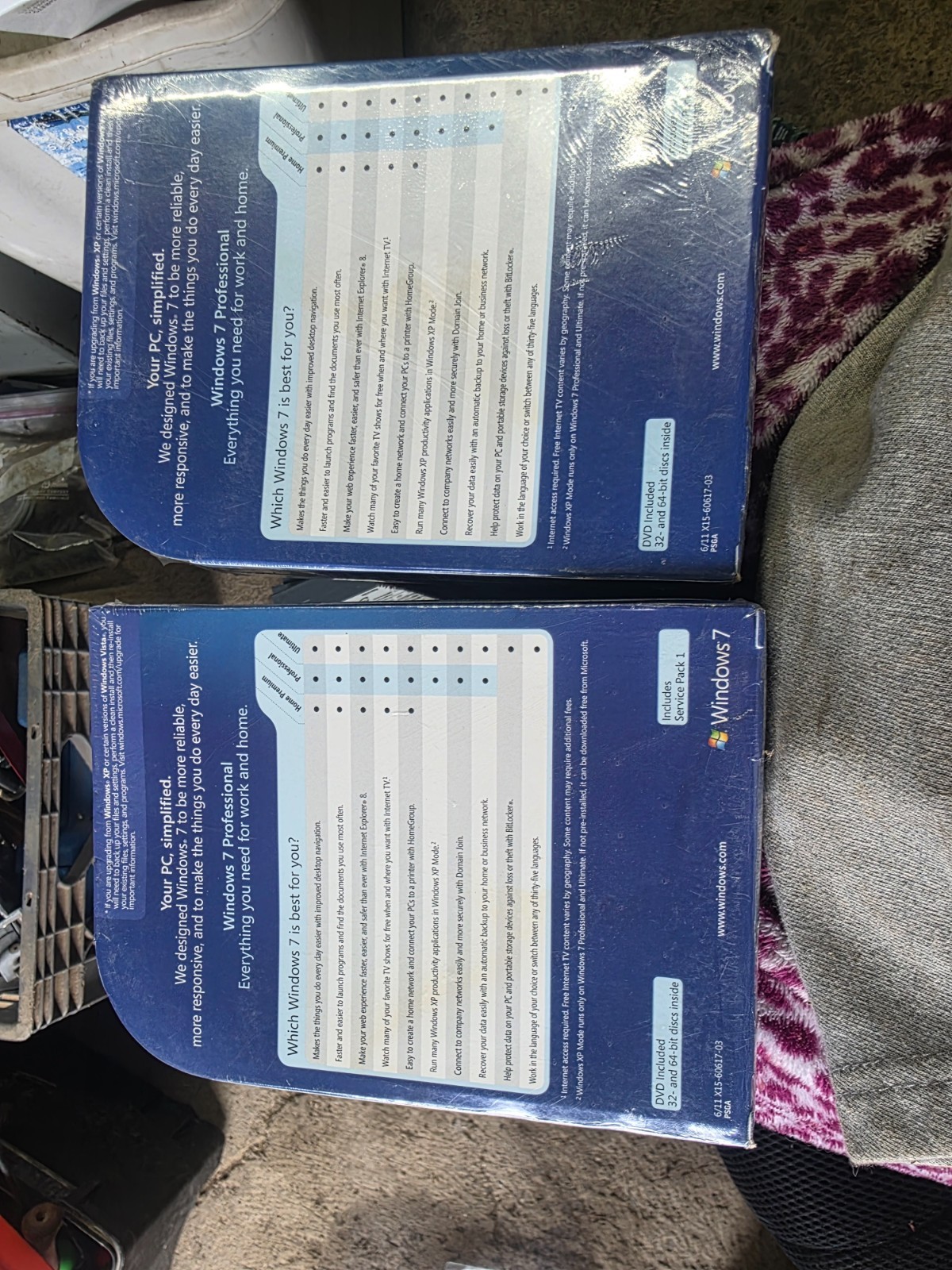 Microsoft Windows 7 Professional 32 and 64 Bit Full Version FQC-00129