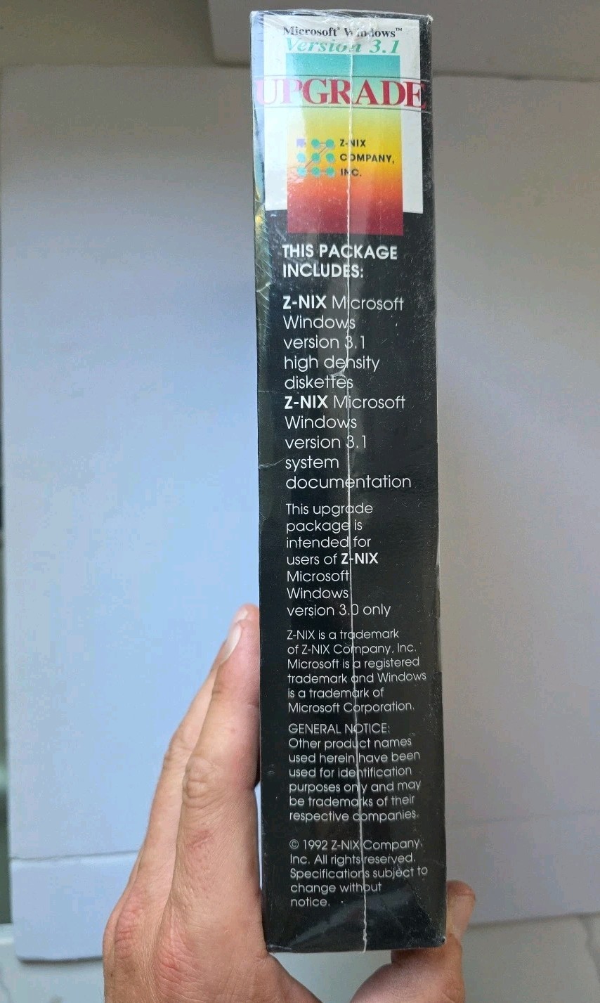 Microsoft Windows 3.1 on 3.5 inch floppy disks Z-Nix Company Inc.