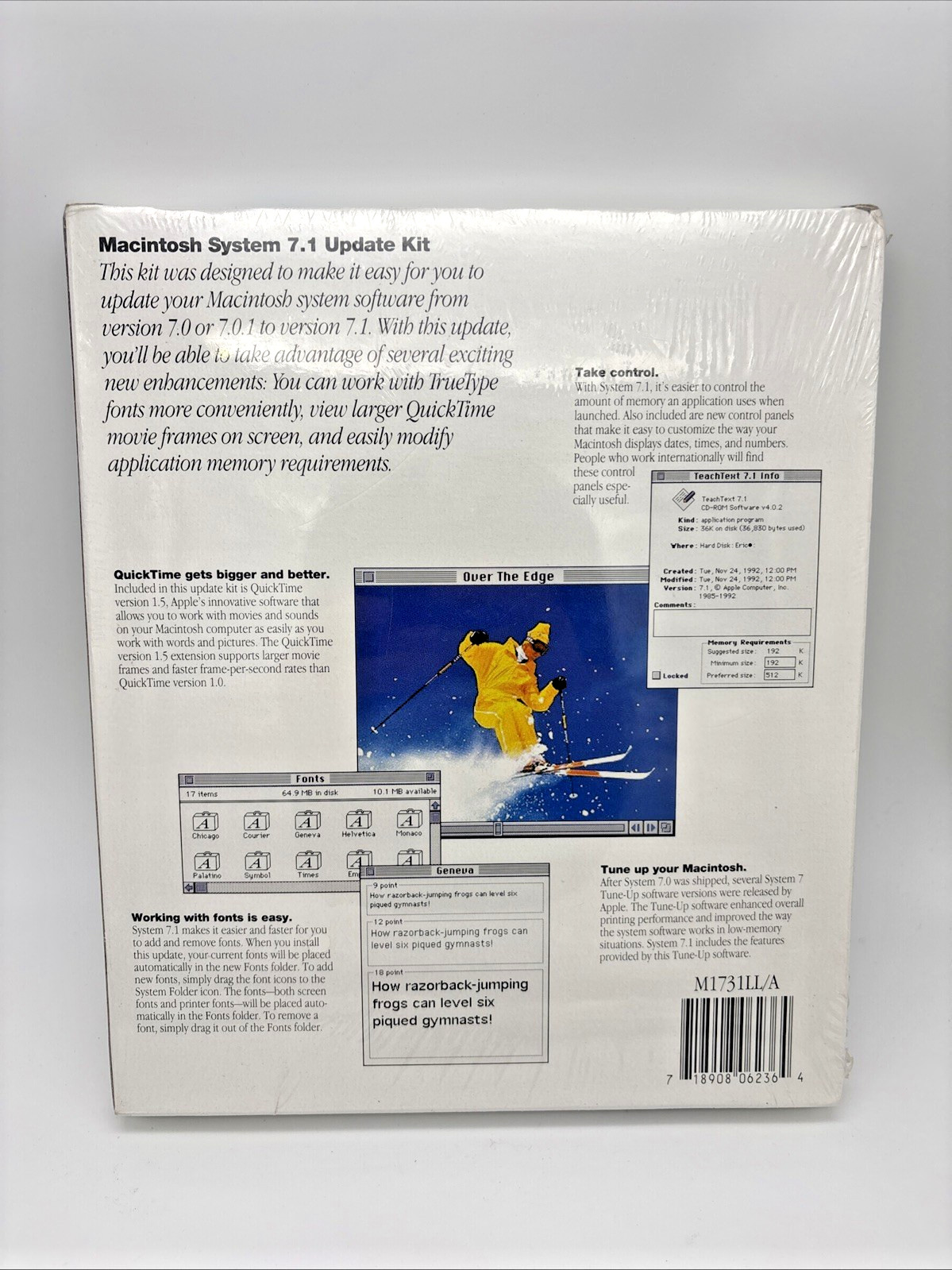 SEALED New Macintosh System 7.1 Update Kit Complete Update 7.0 to 7.1 NOS