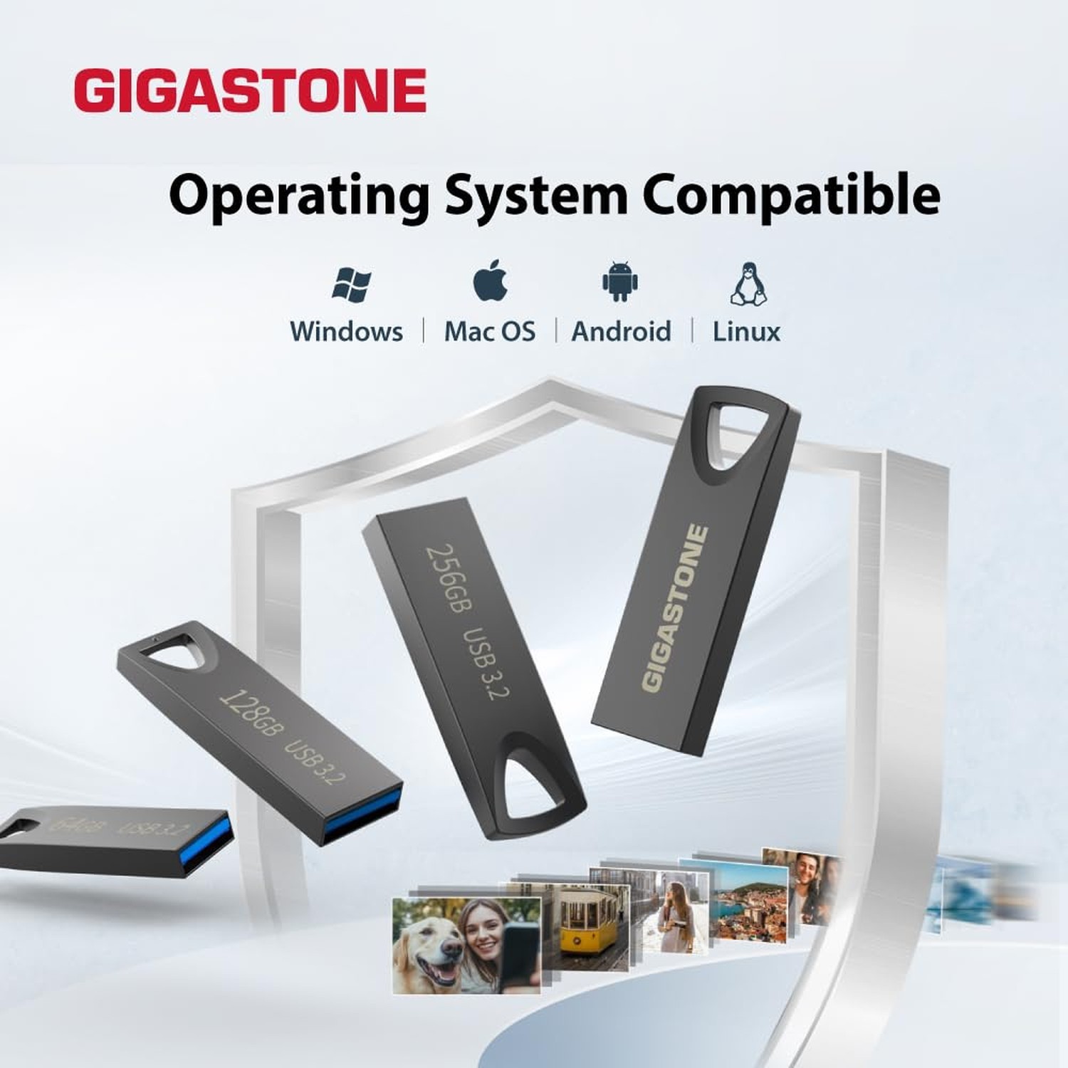 GIGASTONE 128GB Slim Fit Flash Drive (2 Pack) Z70 USB 3.2 Gen 1, 120MB/s Ultr…