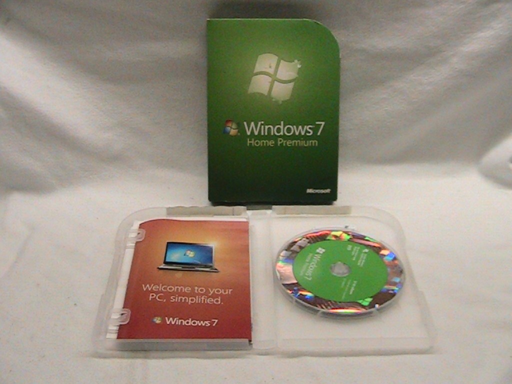 1 WINDOWS 7 HOME PREMIUM FULL 32 AND 64 BIT SOFTWARE IN RETAIL BOX PRODUCT KEY