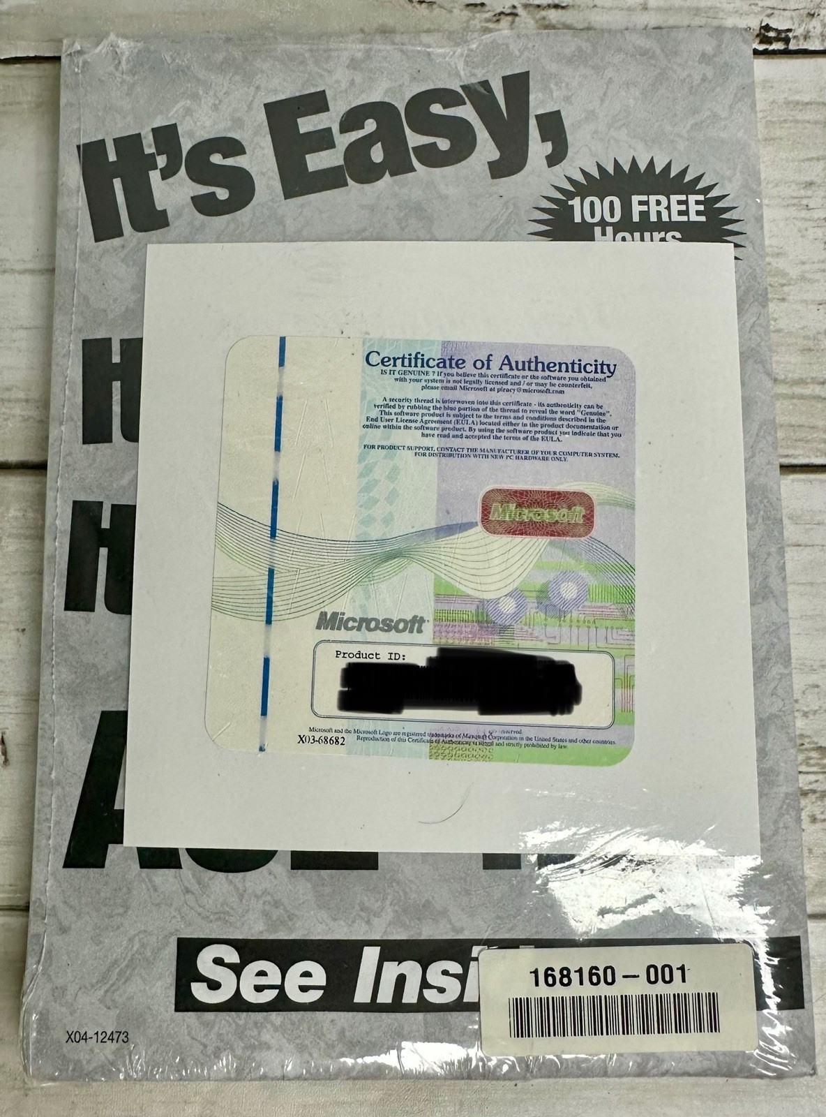 Microsoft Windows 98 Getting Started Manual Certificate Product Key Sealed No CD