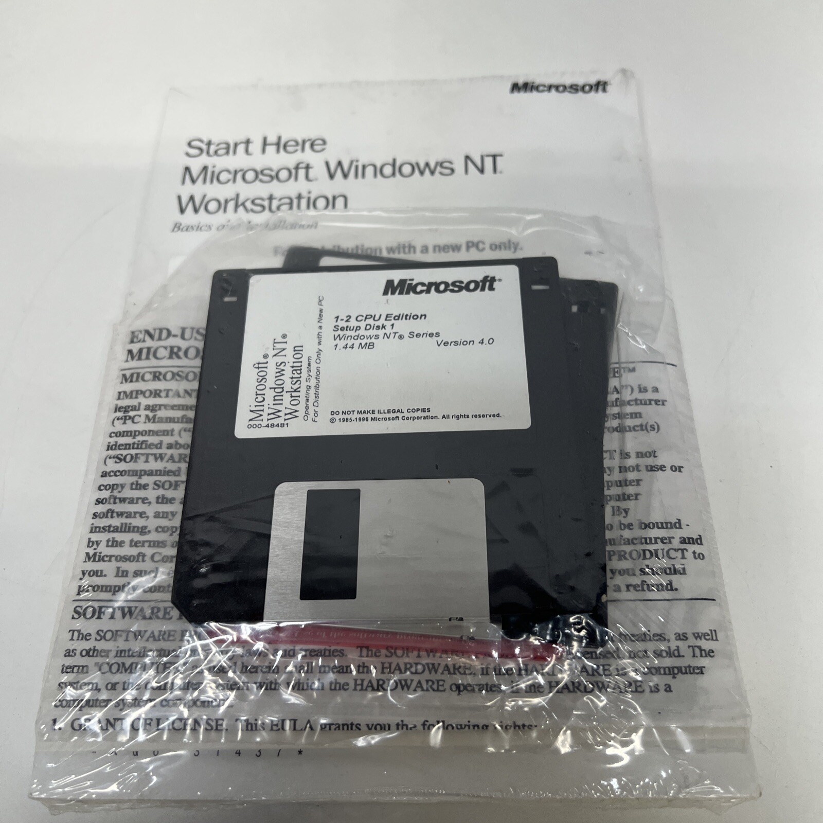 Microsoft Windows NT Workstation 4.0 Full Version New Sealed+Flappys W/ Key OEM