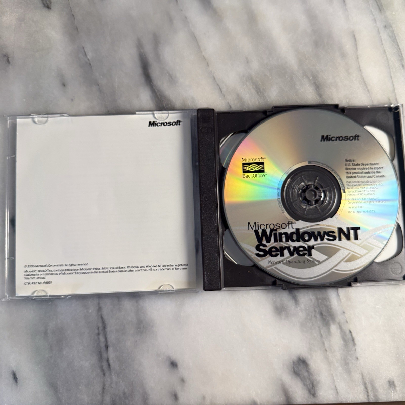 COA/CD KEY/Disk Microsoft Windows NT Server 4.0 with Product Key and Service Pck