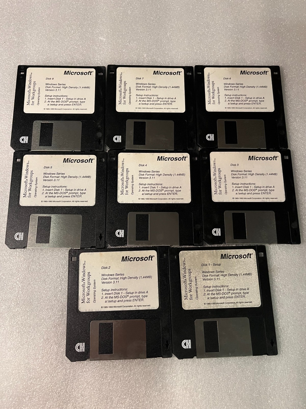 Microsoft Windows for Workgroups Version 3.11 • 3.5″ Floppy Vintage Software ’93