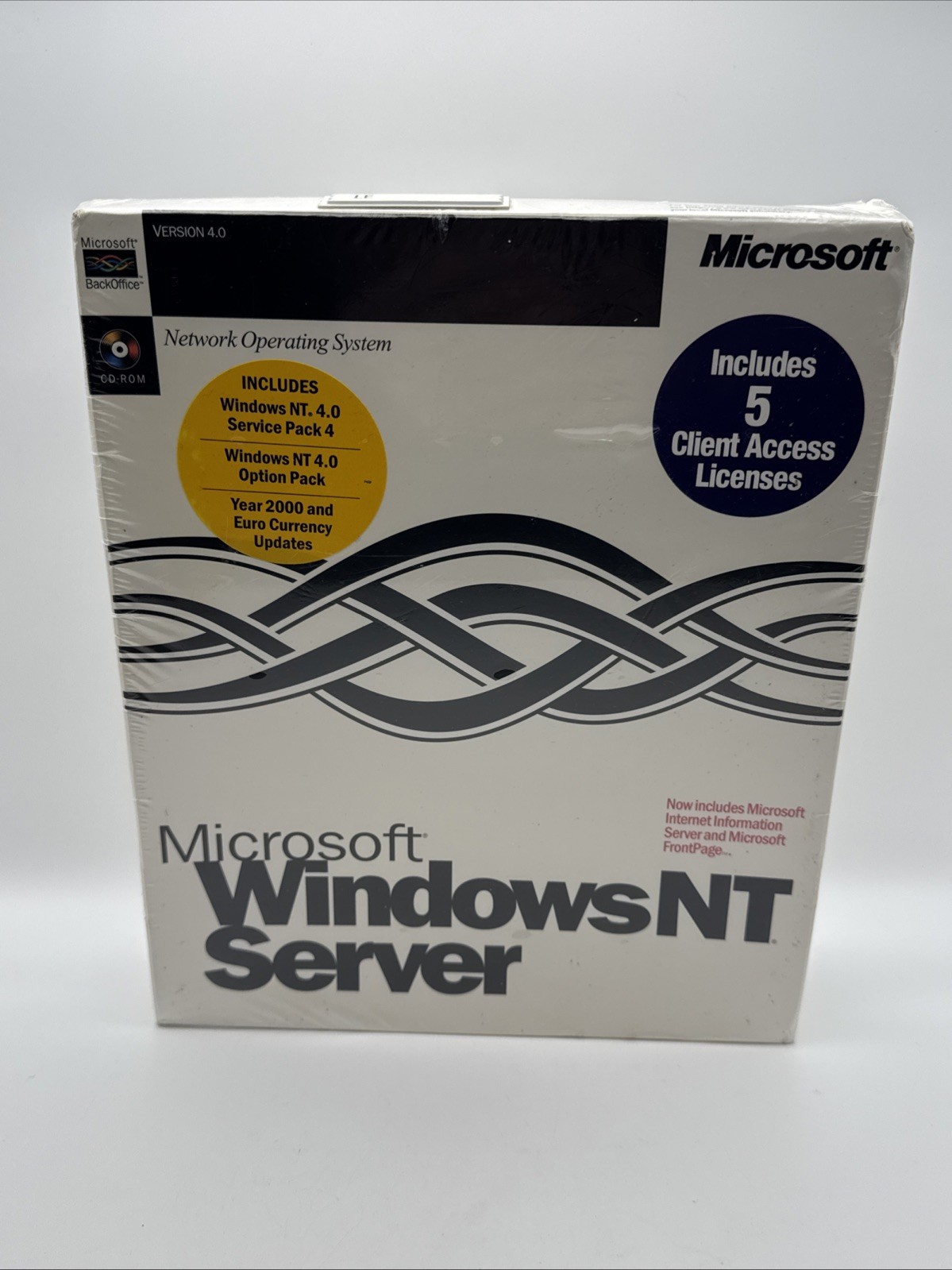 Microsoft Windows NT Server 4.0 Sealed Box w/ 5 Client Access Licenses