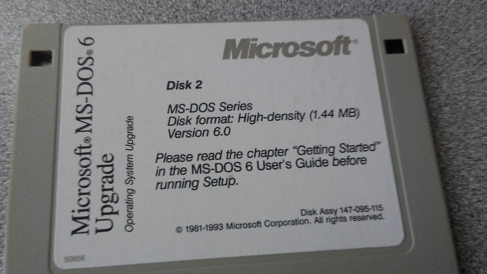 Microsoft MS-DOS 6 Upgrade 3.5″ Floppy Disks