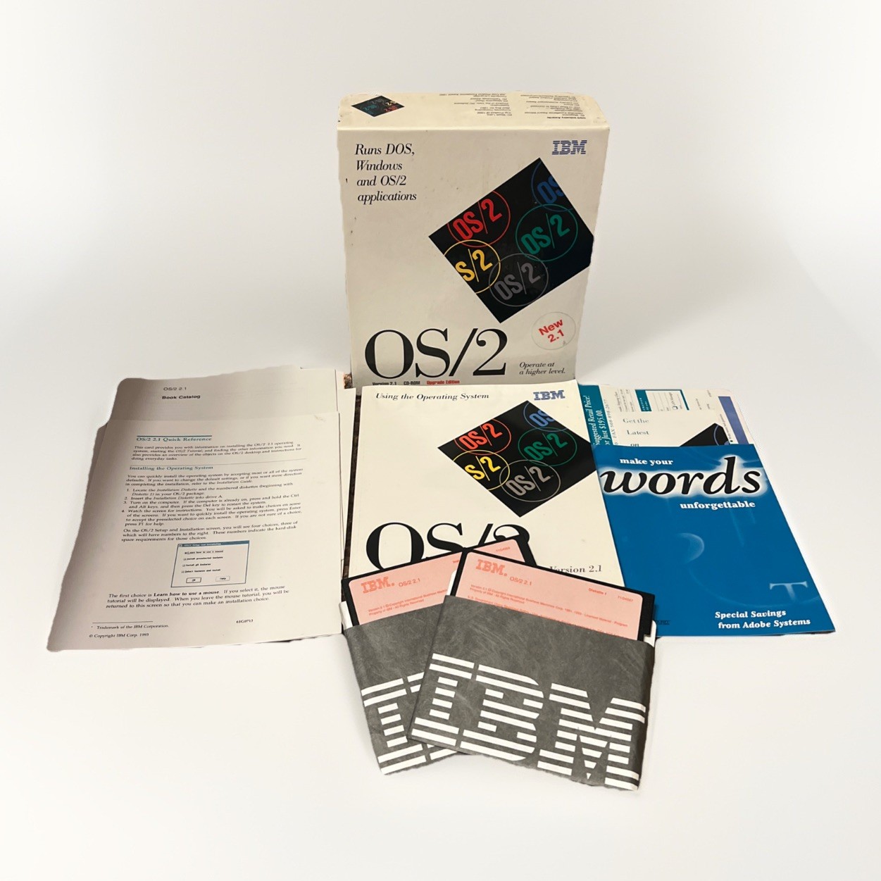 IBM OS/2 Version 2.1 Upgrade Edition (1993) Packaging And Manuals Only – No CDs