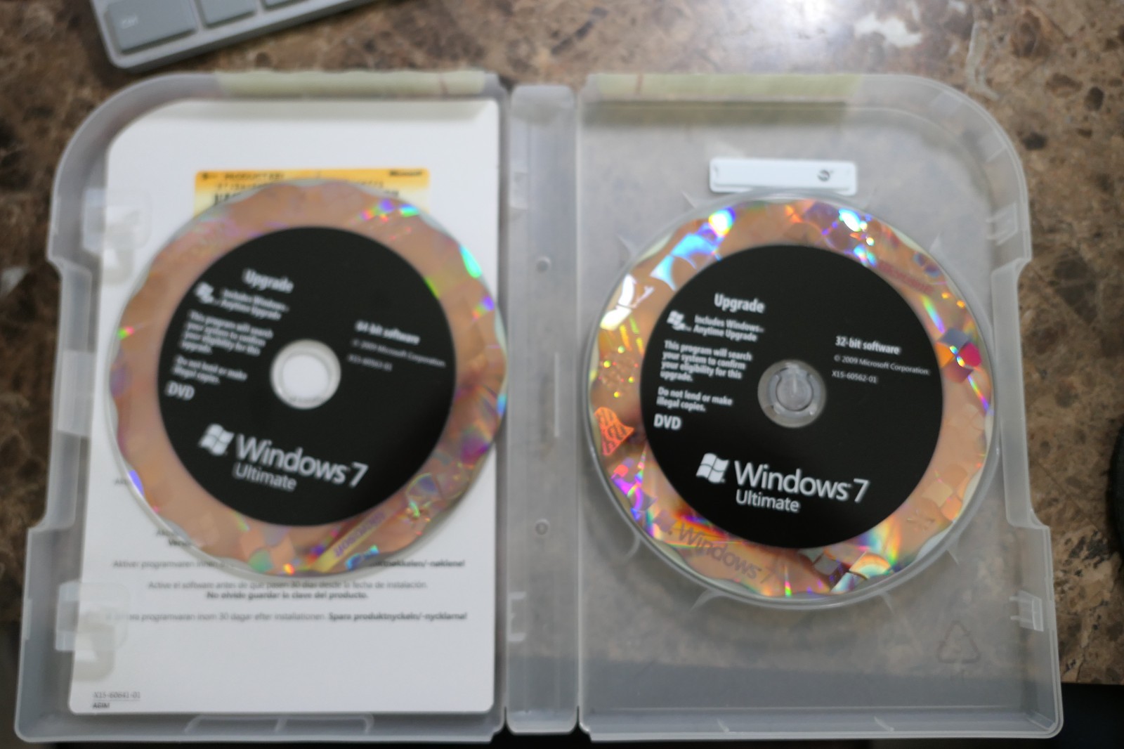 Microsoft Windows 7 Ultimate Upgrade 32 & 64 Bit DVD MS WIN PRO = RETAIL BOX