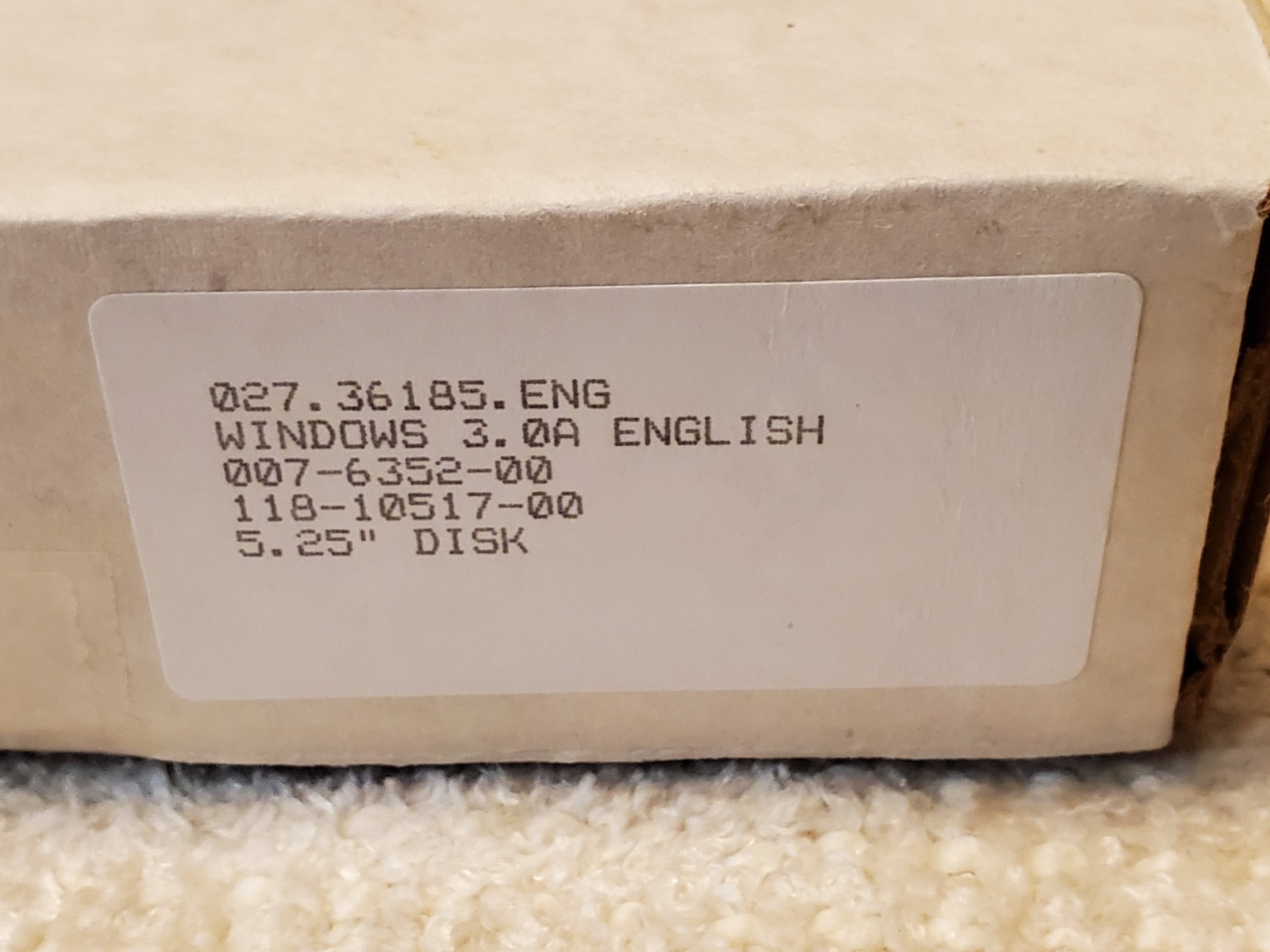 Mint 1990 Microsoft Windows 3.0 GUI For DOS (5 – 1.2m Disks, Data General Label)