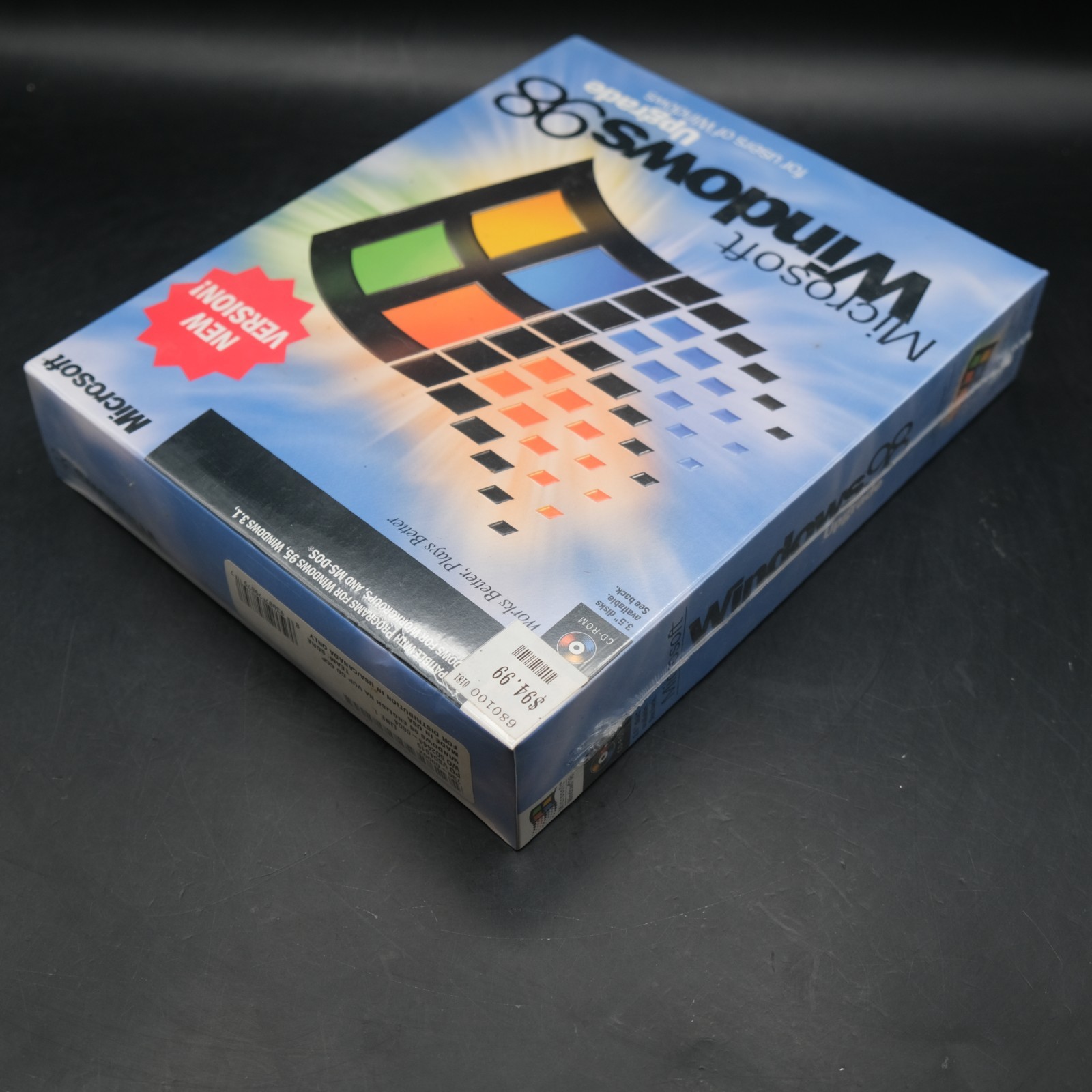 NEW MINT Microsoft Windows 98 Upgrade (New Version) Factory Sealed
