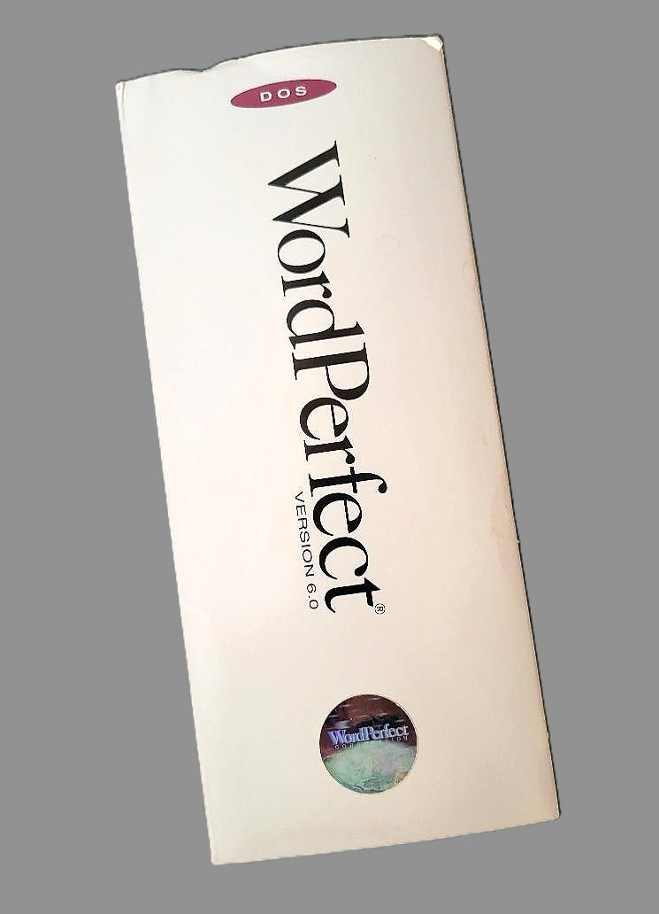 WordPerfect v. 6.0 Software for DOS – 3.5″ Floppy Disks & Manuals VINTAGE 1993