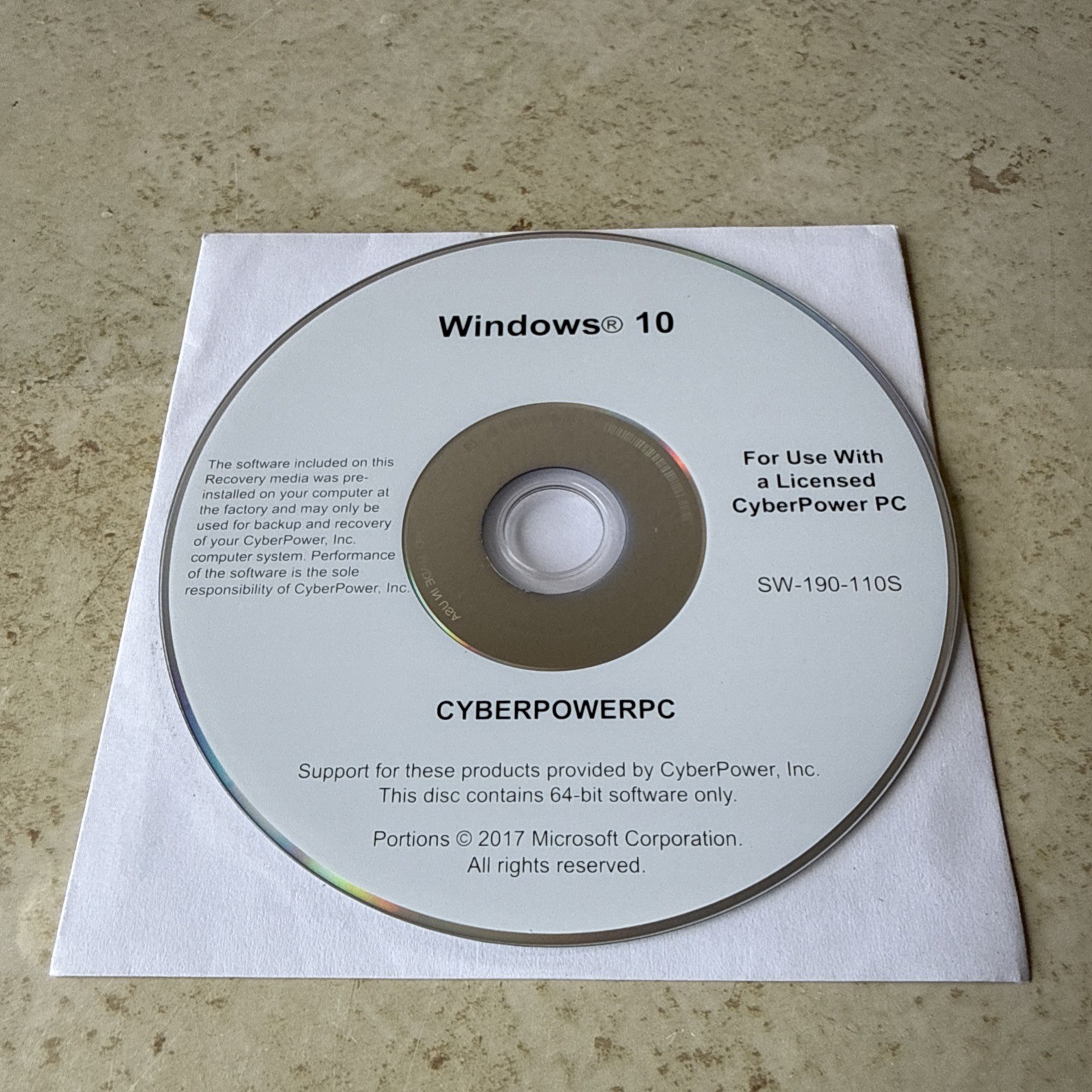 CyberPower Microsft Windows 10 64bit – 2017