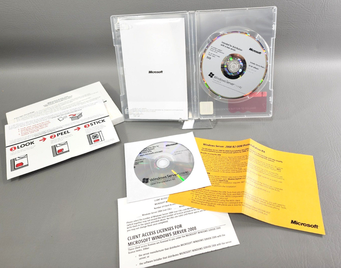Microsoft Windows Server 2008 R2 Standard SP1 x64 OEM DVD Media | No Key Code