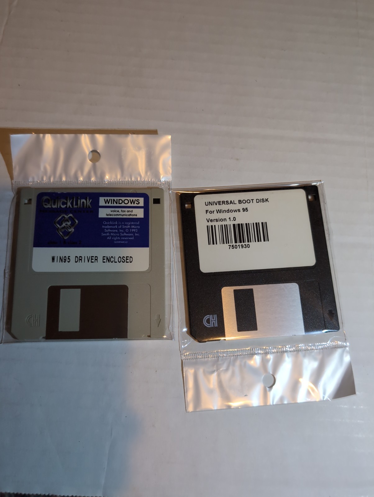 Windows 95 Boot Disk And Driver Quicklink Class A And B 3.5″ Diskettes Lot