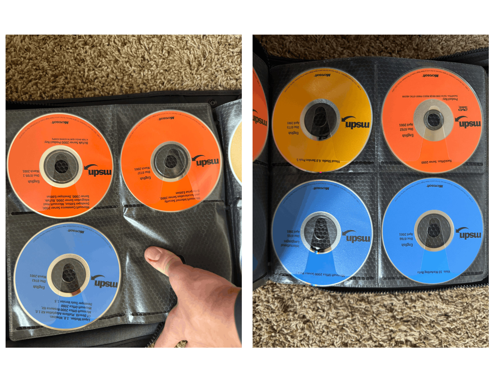 Microsoft MSDN Subscription DVD CD Lot 100+ Discs 2001 2002 Binder Case Untested