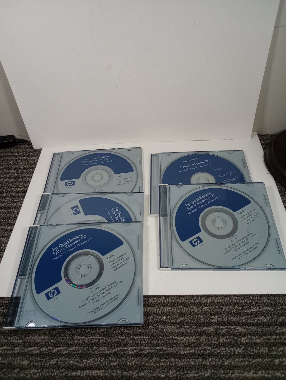 5 Hp quickrestore system 2002 cds Windows XP SP1
