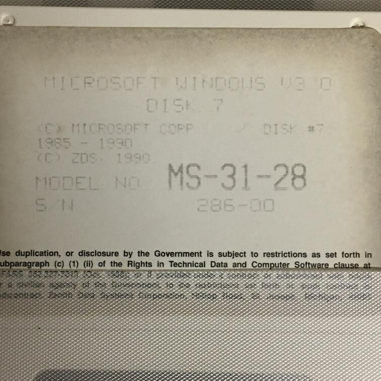 UNTESTED – MISSING DISK 5 – Microsoft Windows V 3.0 3.5″ Floppy Disks OS Install
