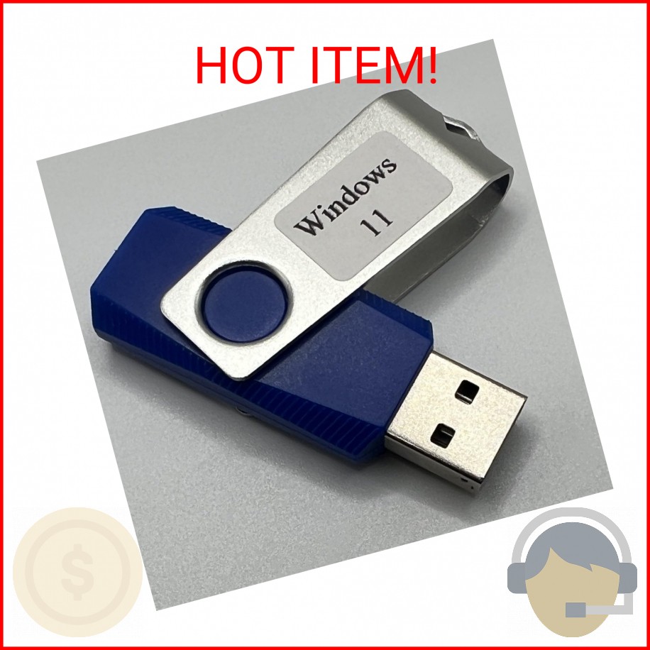 Recovery and Repair USB Drive for Windows 11, 64-bit, Install-Restore-Recover Bo