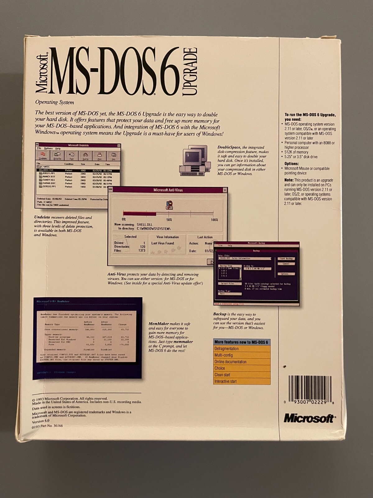 Microsoft MS-DOS 5.0 5.25 disks MS DOS 6.0 3.5 disks Upgrade