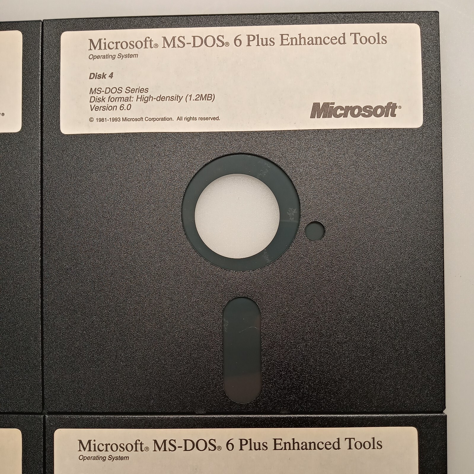 MICROSOFT MS-DOS 6 PLUS ENHANCED TOOL OS INSTALLATION 5.25″ COMPLETE 4 DISK SET